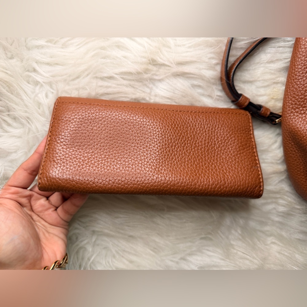 Michael Kors Brown Leather Hobo Bag and Wallet - Picture 8 of 11